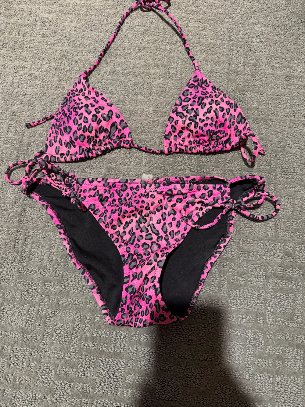Hot Pink Leopard Print String Bikini by Victoria’s Secret